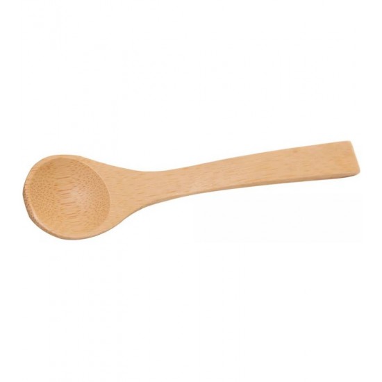 Porta Mantimentos 350ml Redondo com Colher e Tampa de Bambu Vidro